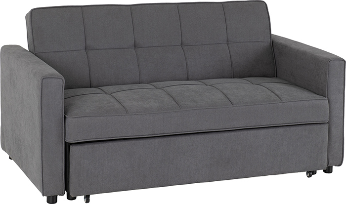 Astoria Black Faux Leather Sofa Bed - Click Image to Close
